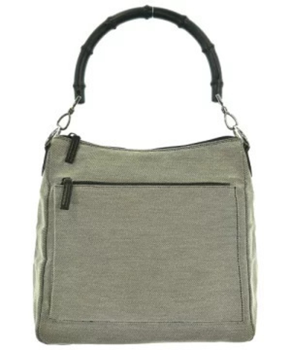 Gucci canvas bamboo hobo bag bamboo handle Gray